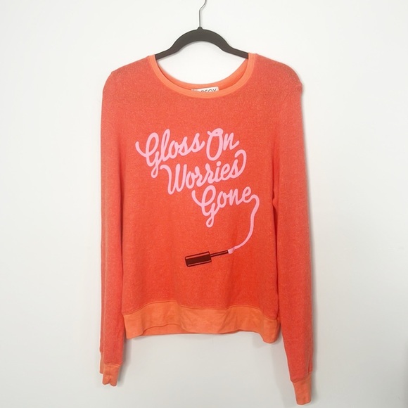 Wildfox L “Gloss On Worries Gone Sweatshirt” - Picture 2 of 6